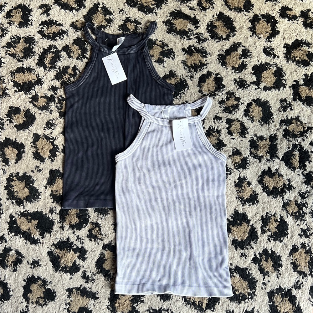 Nikibiki Black and Gray Tank Tops